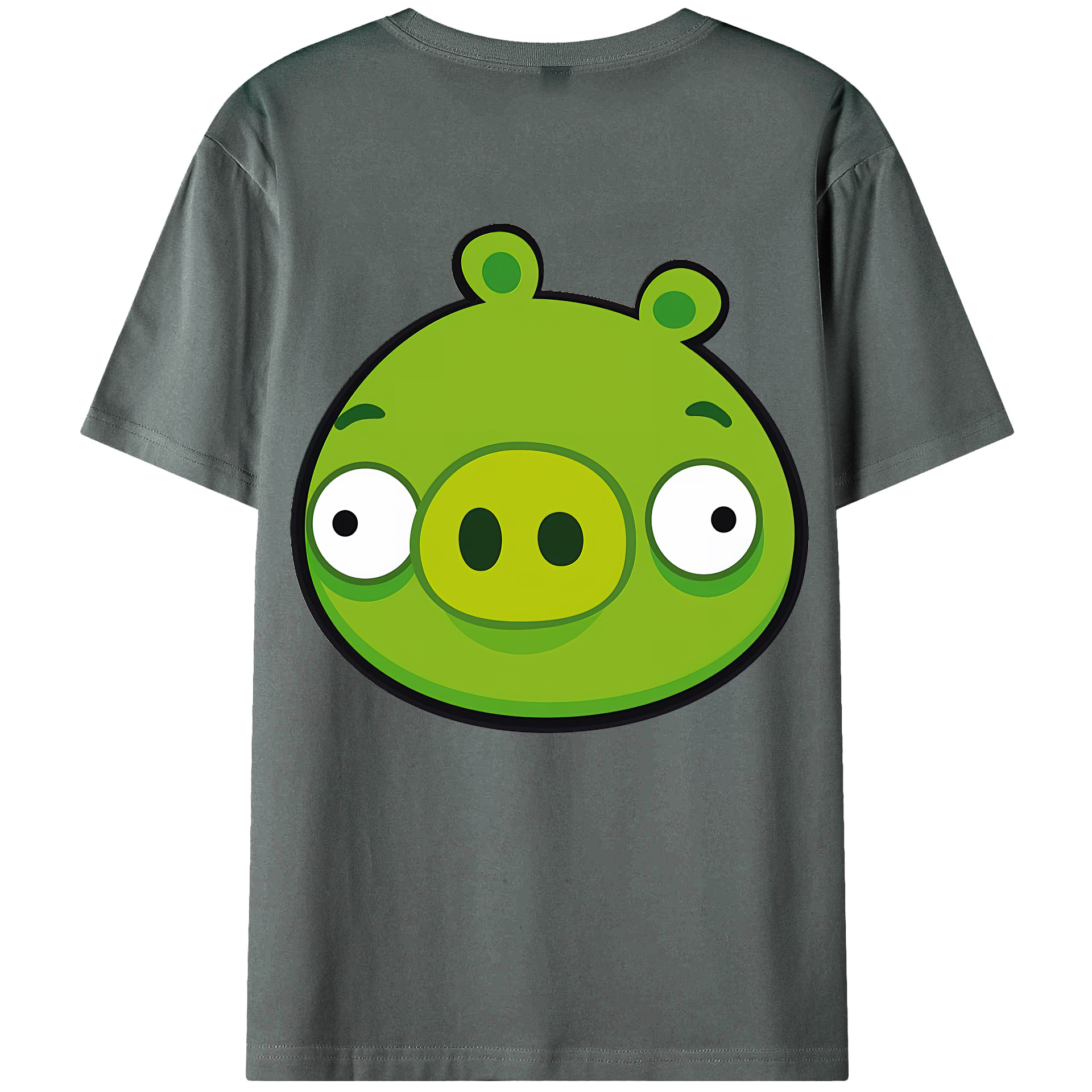 （画像用） Angry Birds アングリーバード 綿100％ メンズ半袖Tシャツ（バックプリント） 通気性
